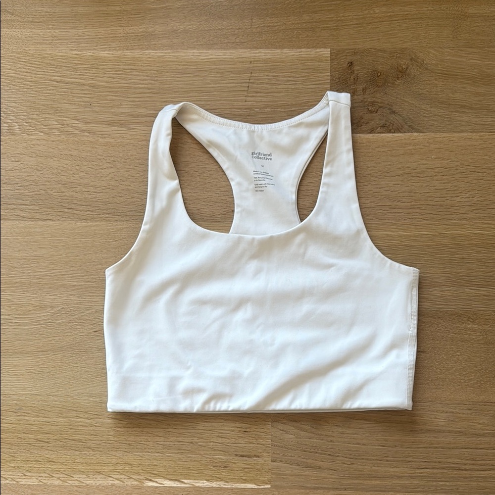 Girlfriend Collective Cream Racerback Bra/Top